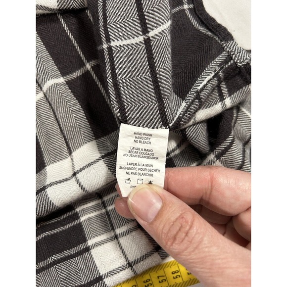 Rails Women’s Hunter Black White Plaid Button Long Sleeve Shirt Size Small - Picture 5 of 9